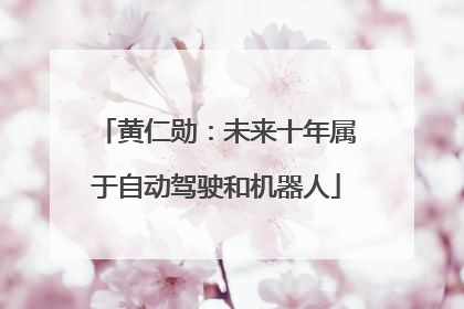 黄仁勋：未来十年属于自动驾驶和机器人