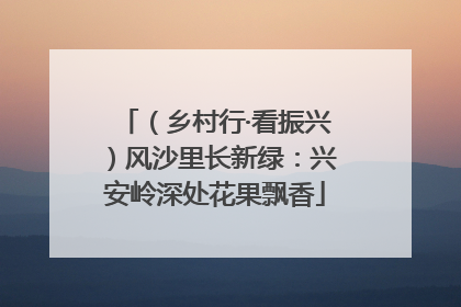 （乡村行·看振兴）风沙里长新绿：兴安岭深处花果飘香