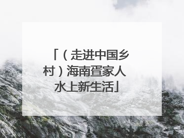 （走进中国乡村）海南疍家人 水上新生活