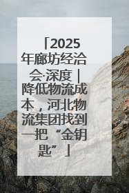 2025年廊坊经洽会·深度｜降低物流成本，河北物流集团找到一把“金钥匙”