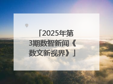 2025年第3期数智新闻《数文新视界》