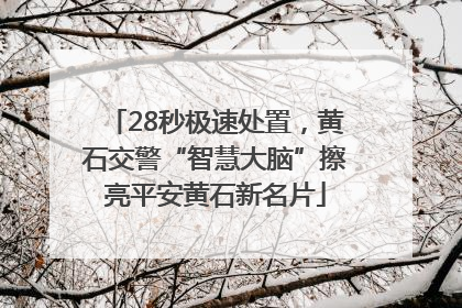 28秒极速处置，黄石交警“智慧大脑”擦亮平安黄石新名片