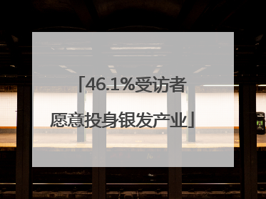 46.1%受访者愿意投身银发产业