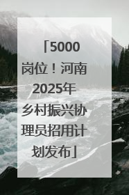 5000岗位！河南2025年乡村振兴协理员招用计划发布