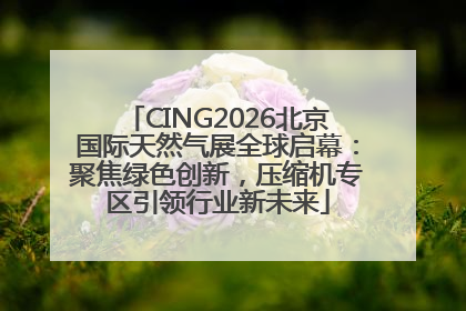 CING2026北京国际天然气展全球启幕：聚焦绿色创新，压缩机专区引领行业新未来