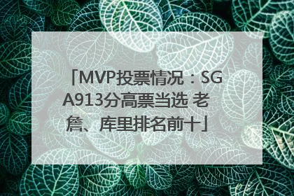 MVP投票情况：SGA913分高票当选 老詹、库里排名前十